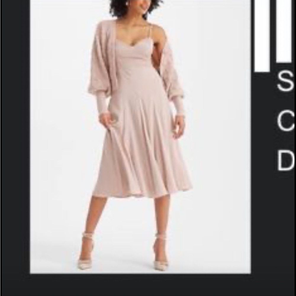 Pink satin dress
